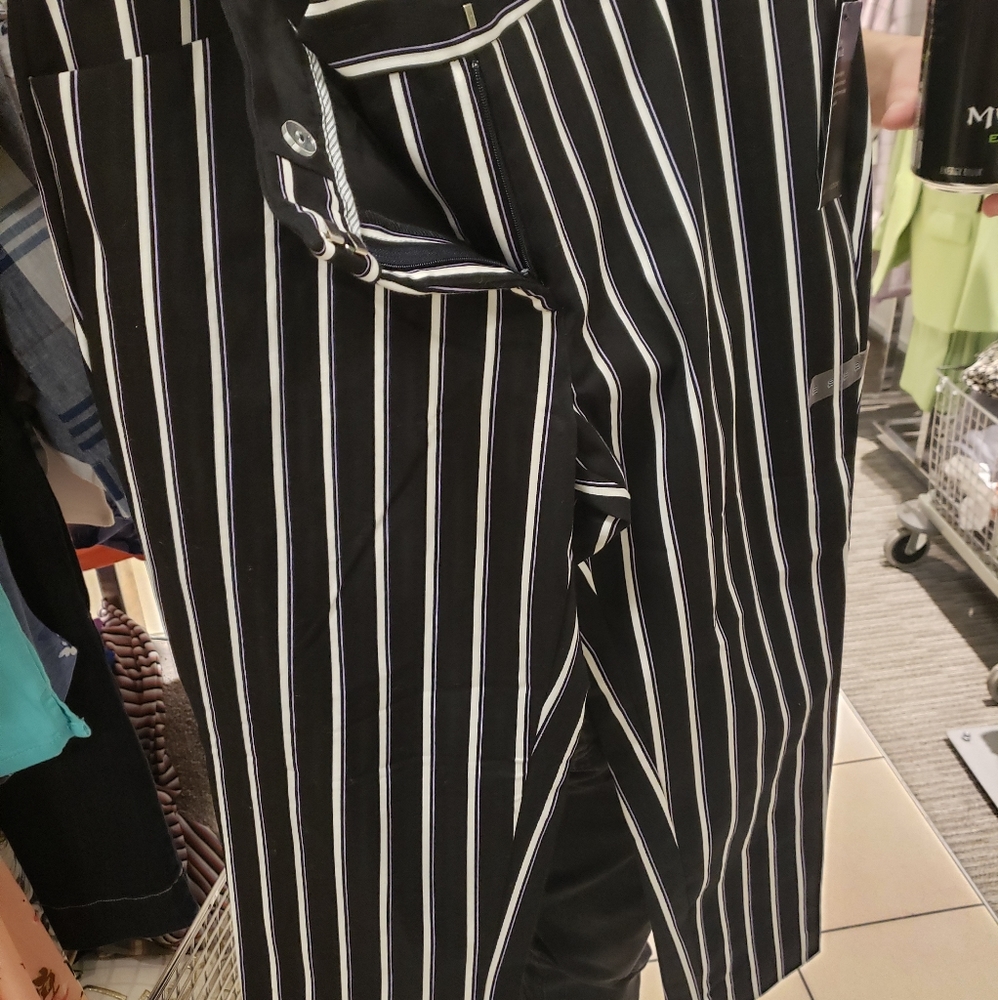 Worthington Kali Stripped Slim Ankle Pants